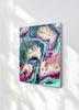 Pintura para verter charcos de resina dorada, fucsia, verde azulado claro y turquesa oscuro de 16