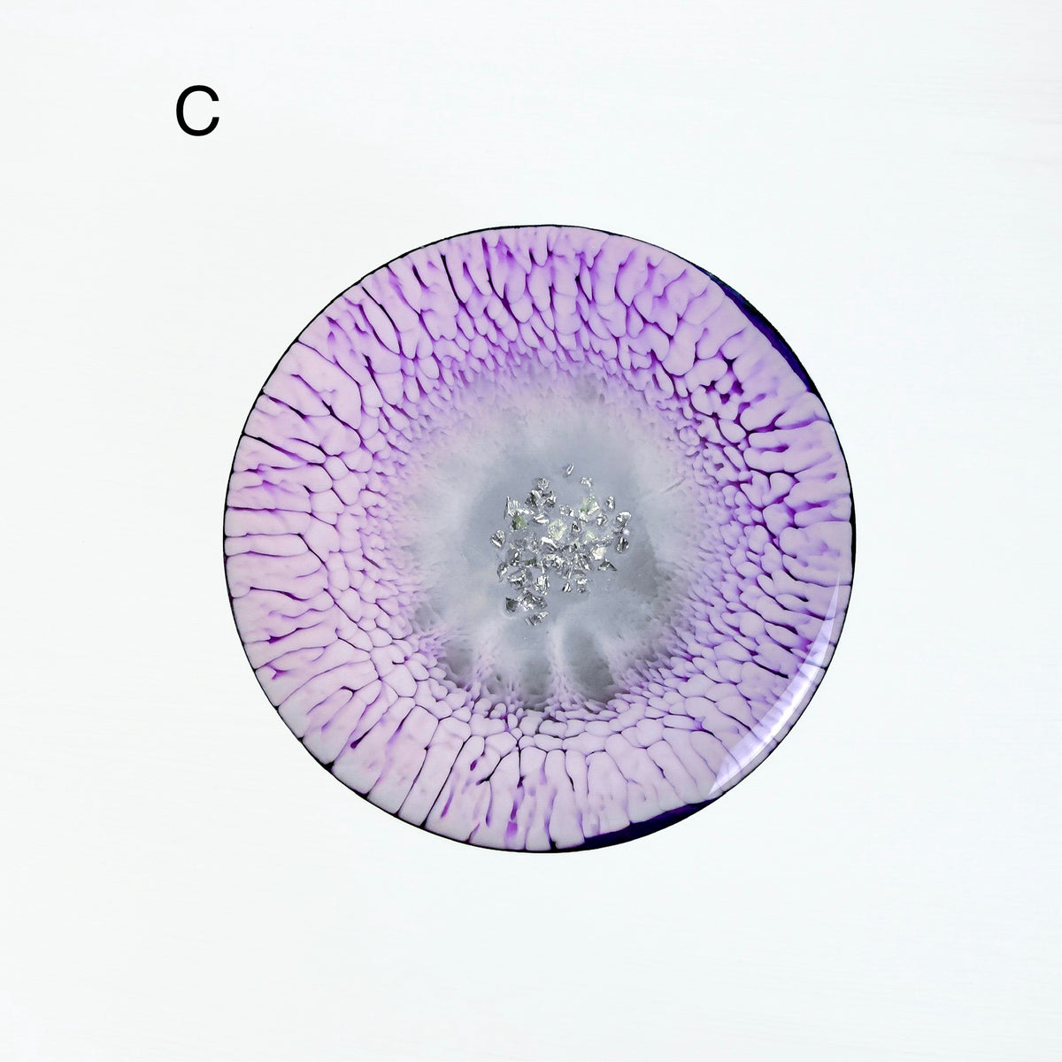 Violet Radiance Round Resin Coaster
