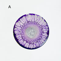 Violet Radiance Round Resin Coaster