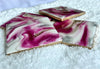 Burgundy and Gold Ceramic Tile Coaster Set - L.A. Resin Art