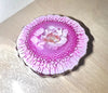 Individual (1 ea) Pink Agate-Shaped Casted Resin Coaster - L.A. Resin Art