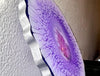 Individual (1 ea) Purple Agate-Shaped Casted Resin Coaster L.A. Resin Art