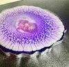 Individual (1 ea) Purple Agate-Shaped Casted Resin Coaster L.A. Resin Art