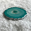 Individual (1 EA) Shimmery Turquoise and Blue Agate-Shaped Casted Resin Coaster - L.A. Resin Art