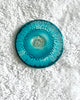 Individual (1 EA) Turquoise-Blue Casted Round Resin Coaster - L.A. Resin Art