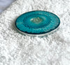 Individual (1 EA) Turquoise-Blue Casted Round Resin Coaster - L.A. Resin Art