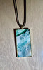 Large Rectangle Resin Pendant Necklace - L.A. Resin Art