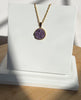 Purple Druzy Resin Necklace | Gold