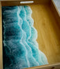 Large Resin Beach Waves Serving Tray